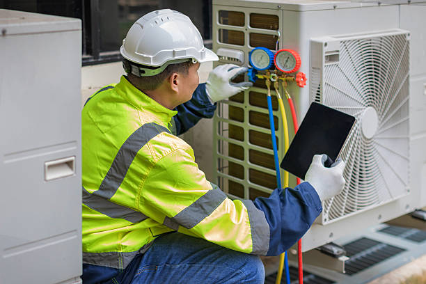 Professional Hvac technician working in Lowell, MA